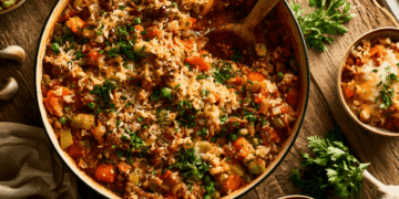 One-Pot Beef And Rice Casserole