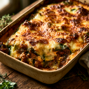 Zucchini And Ground Beef Gratin