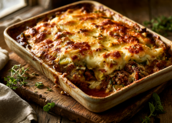 Zucchini And Ground Beef Gratin