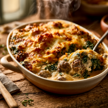 Beef And Spinach Artichoke Casserole
