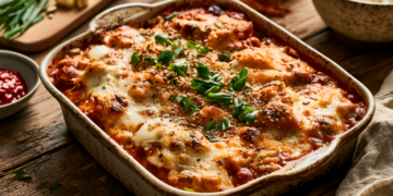 Spicy Kimchi Beef Casserole