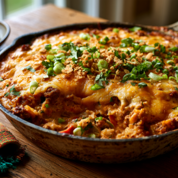 Creamy Taco Fajita Beef Casserole