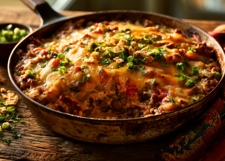Creamy Taco Fajita Beef Casserole